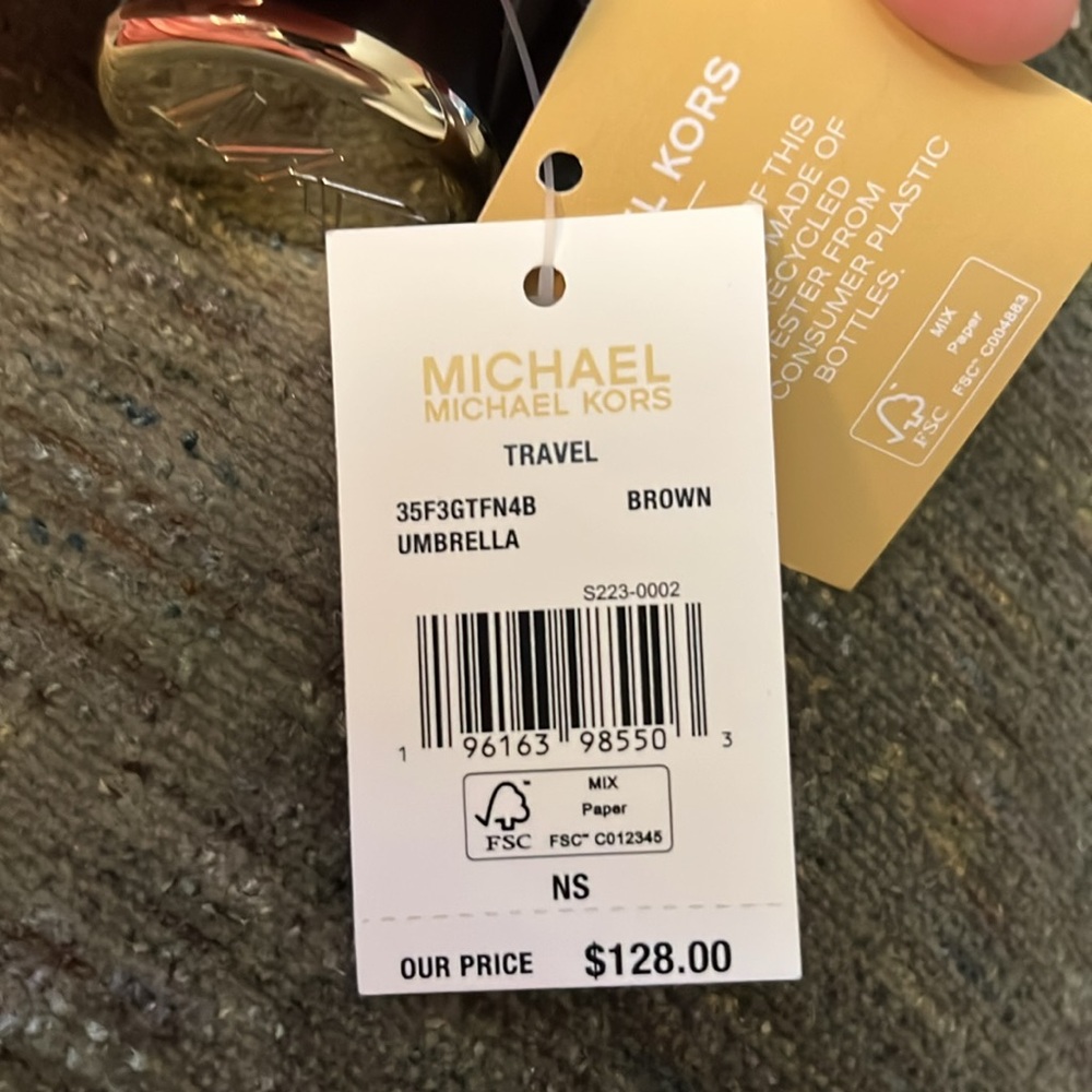 Michael Kors Chocolate Brown Umbrella - Picture 5 of 6